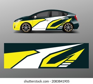 Car decal vector, graphic abstract racing designs for vehicle Sticker vinyl wrap