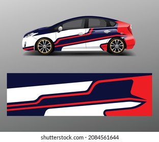 Car decal vector, graphic abstract racing designs for vehicle Sticker vinyl wrap