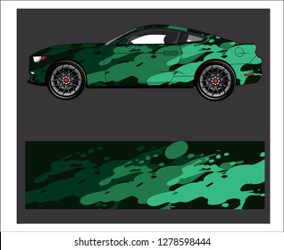 Car decal vector, grunge abstract designs for vehicle Sticker vinyl wrap