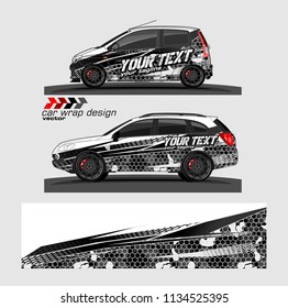 Car decal vector. modern abstract stripe background designs for branding and vehicle vinyl wrap 

