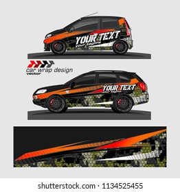 Car decal vector. modern abstract stripe background designs for branding and vehicle vinyl wrap 

