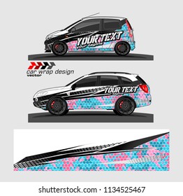 Car decal vector. modern abstract stripe background designs for branding and vehicle vinyl wrap 

