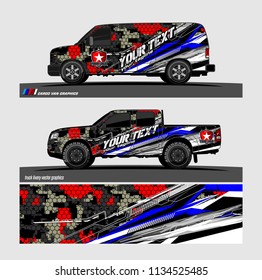 Car decal vector. modern abstract stripe background designs for branding and vehicle vinyl wrap 

