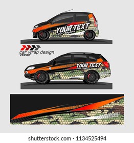 Car decal vector. modern abstract stripe background designs for branding and vehicle vinyl wrap 

