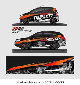 Car decal vector. modern abstract stripe background designs for branding and vehicle vinyl wrap 

