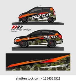Car decal vector. modern abstract stripe background designs for branding and vehicle vinyl wrap 

