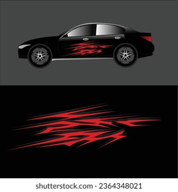 car decal vector. car wrap livery decal. Modern sticker decals for all sedan cars