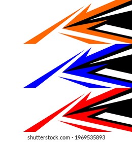 car decal warp design vector