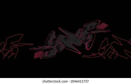 car decal warp design vector, stylish sports background with geometric sharp shapes
