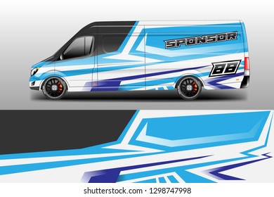 Car decal wrap company designs vector . Livery wrap company , van , cargo, truck .