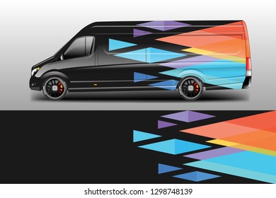 Car decal wrap company designs vector . Livery wrap company , van , cargo, truck .