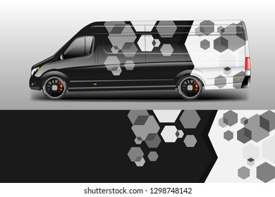 Car decal wrap company designs vector . Livery wrap company , van , cargo, truck .