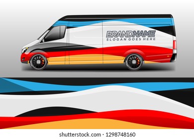 Car decal wrap company designs vector . Livery wrap company , van , cargo, truck .