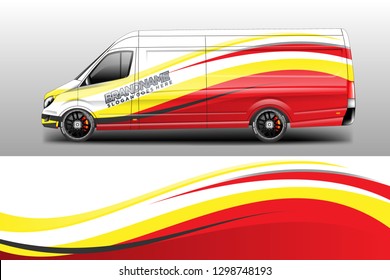 Car decal wrap company designs vector . Livery wrap company , van , cargo, truck .