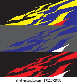 Car decal wrap design graphic abstract