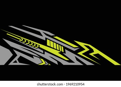 Car decal wrap design graphic abstract stripe Vector 