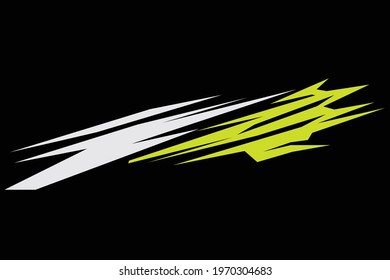 Car decal wrap design graphic abstract stripe Vector