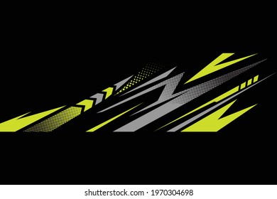 Car decal wrap design graphic abstract stripe Vector