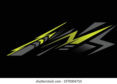 Car decal wrap design graphic abstract stripe Vector