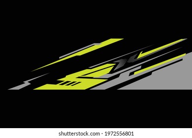 Car decal wrap design graphic abstract stripe Vector