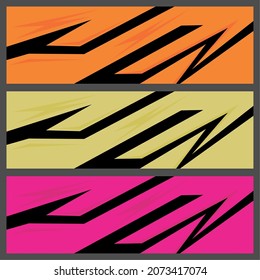 Car decal wrap design graphic abstract