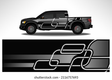 Car decal wrap design. Graphic abstract line racing background Vector design for vehicle, race car, rally, adventure livery camouflage.