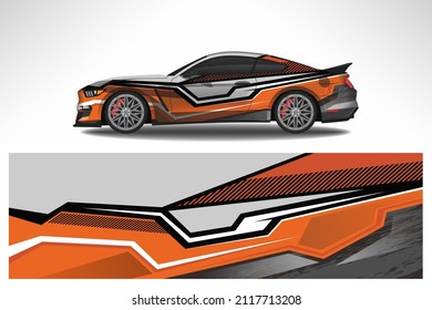 Diseño de envoltura de calcomanías para coches. Fondo gráfico de carreras de línea abstracta Diseño vectorial para vehículo, coche de carreras, rally, camuflaje de rivalidad de aventura.