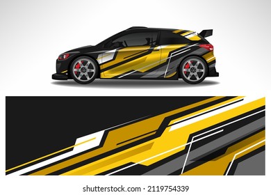 Diseño de envoltura de calcomanías para coches. Fondo gráfico de carreras de línea abstracta Diseño vectorial para vehículo, coche de carreras, rally, camuflaje de rivalidad de aventura.
