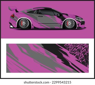 car decal wrap design for racing livery or car vinyl