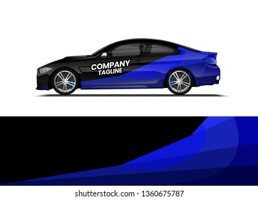 Car decal wrap design template vector illustration. Background abstract stripe racing sport graphic designs kit for race car, rally, vehicle, livery and adventure