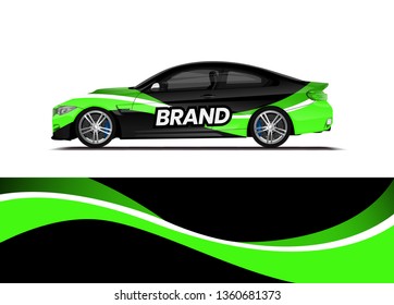 Car decal wrap design template vector illustration. Background abstract stripe racing sport graphic designs kit for race car, rally, vehicle, livery and adventure