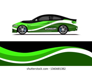 Car decal wrap design template vector illustration. Background abstract stripe racing sport graphic designs kit for race car, rally, vehicle, livery and adventure