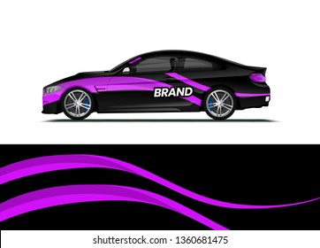 Automobil decal Wrap Design Vorlage Vektorgrafik. Hintergrundbilder für abstrakte Streifen-Rennsport-Designs für Rennwagen, Rallye, Fahrzeug, Livery und Abenteuer
