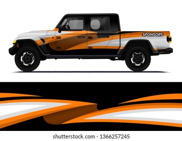 Car decal wrap design template vector illustration. Background abstract stripe racing sport graphic designs kit for race car, rally, vehicle, livery and adventure