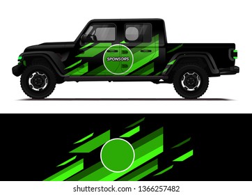 Car decal wrap design template vector illustration. Background abstract stripe racing sport graphic designs kit for race car, rally, vehicle, livery and adventure