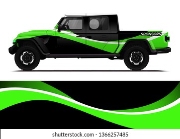 Car decal wrap design template vector illustration. Background abstract stripe racing sport graphic designs kit for race car, rally, vehicle, livery and adventure
