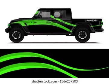 Car decal wrap design template vector illustration. Background abstract stripe racing sport graphic designs kit for race car, rally, vehicle, livery and adventure