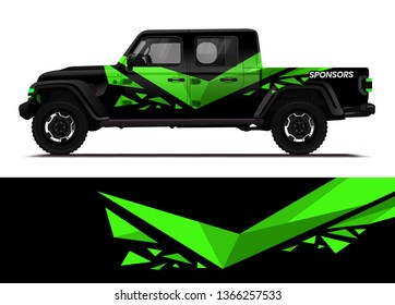 Car decal wrap design template vector illustration. Background abstract stripe racing sport graphic designs kit for race car, rally, vehicle, livery and adventure