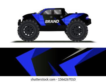 Car decal wrap design template vector illustration. Background abstract stripe racing sport graphic designs kit for race car, rally, vehicle, livery and adventure