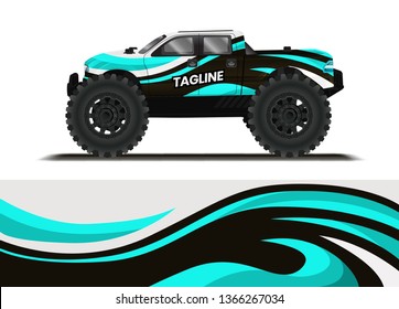 Car decal wrap design template vector illustration. Background abstract stripe racing sport graphic designs kit for race car, rally, vehicle, livery and adventure