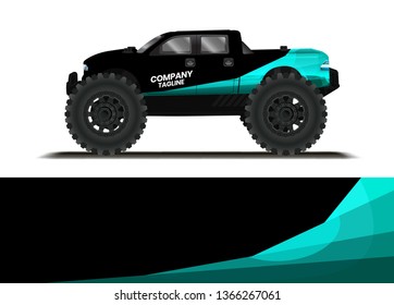 Car decal wrap design template vector illustration. Background abstract stripe racing sport graphic designs kit for race car, rally, vehicle, livery and adventure