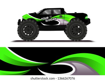 Car decal wrap design template vector illustration. Background abstract stripe racing sport graphic designs kit for race car, rally, vehicle, livery and adventure