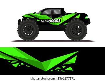 Car decal wrap design template vector illustration. Background abstract stripe racing sport graphic designs kit for race car, rally, vehicle, livery and adventure