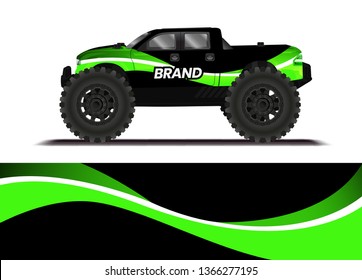 Car decal wrap design template vector illustration. Background abstract stripe racing sport graphic designs kit for race car, rally, vehicle, livery and adventure