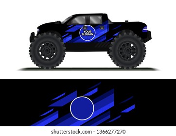Car decal wrap design template vector illustration. Background abstract stripe racing sport graphic designs kit for race car, rally, vehicle, livery and adventure