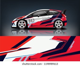 Racing Car Wrap Design Sedan Hatchback Stock Vector (Royalty Free ...