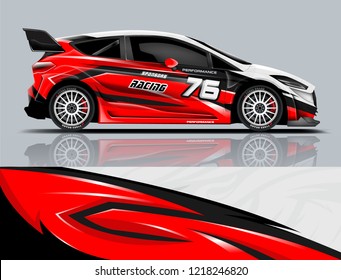 Sport Car Racing Wrap Design Vector Stock Vector (Royalty Free ...