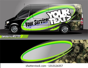 Car decal wrap design vector. Graphic abstract stripe racing background kit designs for vehicle, race car, rally, adventure and livery