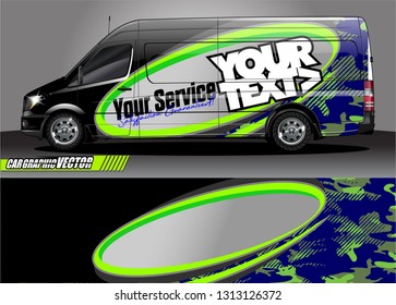 Car decal wrap design vector. Graphic abstract stripe racing background kit designs for vehicle, race car, rally, adventure and livery