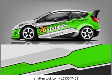 Car decal wrap design vector. Graphic abstract stripe racing background kit designs for vehicle, race car, rally, adventure and livery